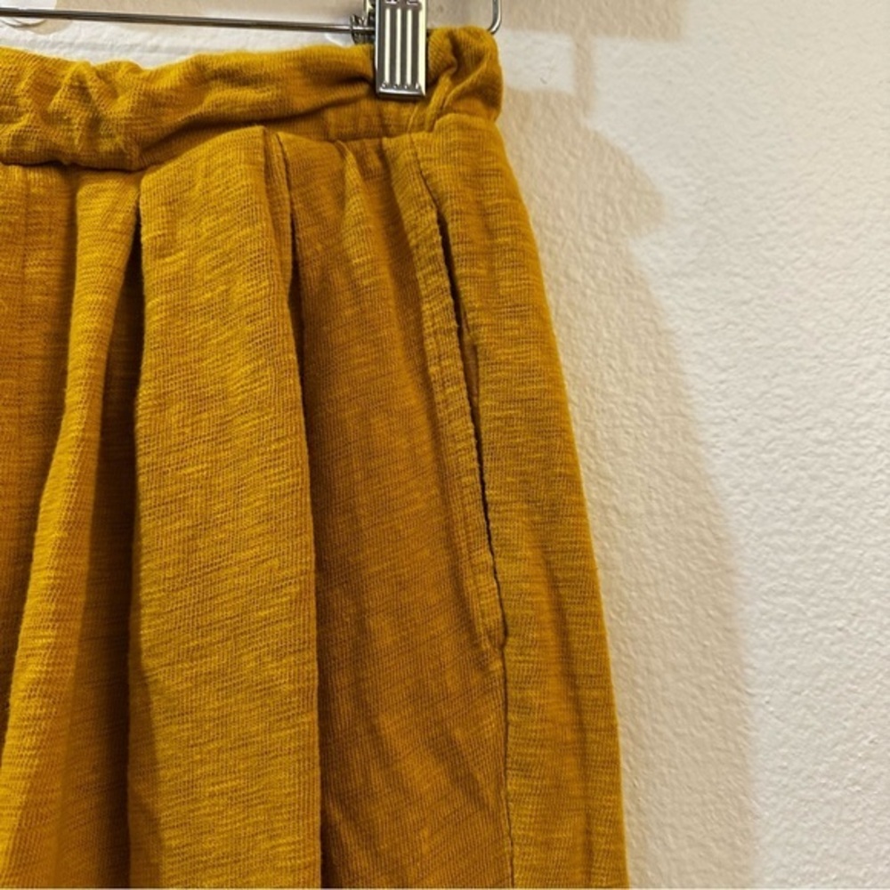 Free People Beach Culver City Pleated Slouchy Pants Size‎ XS Yellow Boho Casual - Picture 5 of 11